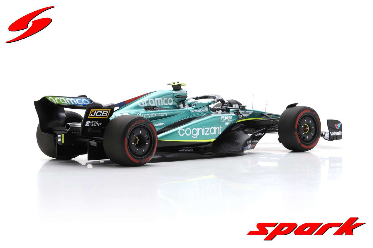Spark 1/18 Aston Martin AMR23 No.14 Aramco Alonso 7th British GP 2023