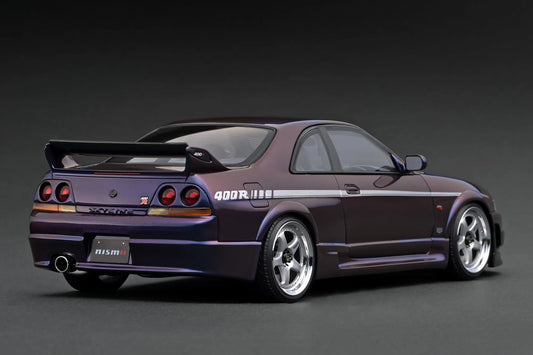 (Q3 2025 Pre-Order) IG3657 NISMO 400R (BCNR33) Purple Metallic 1/18 Ignition Model