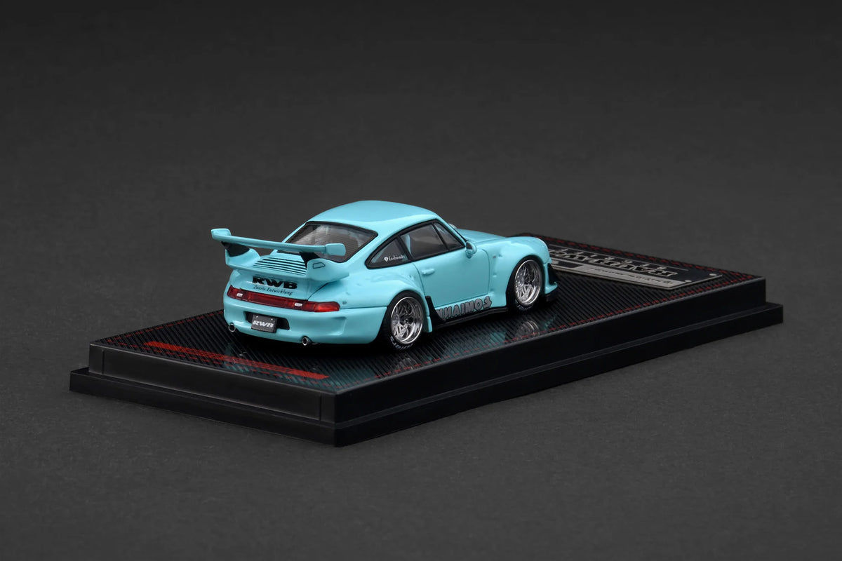 IG3872 Porsche RWB 993 Blue Green 1/64 Ignition Model