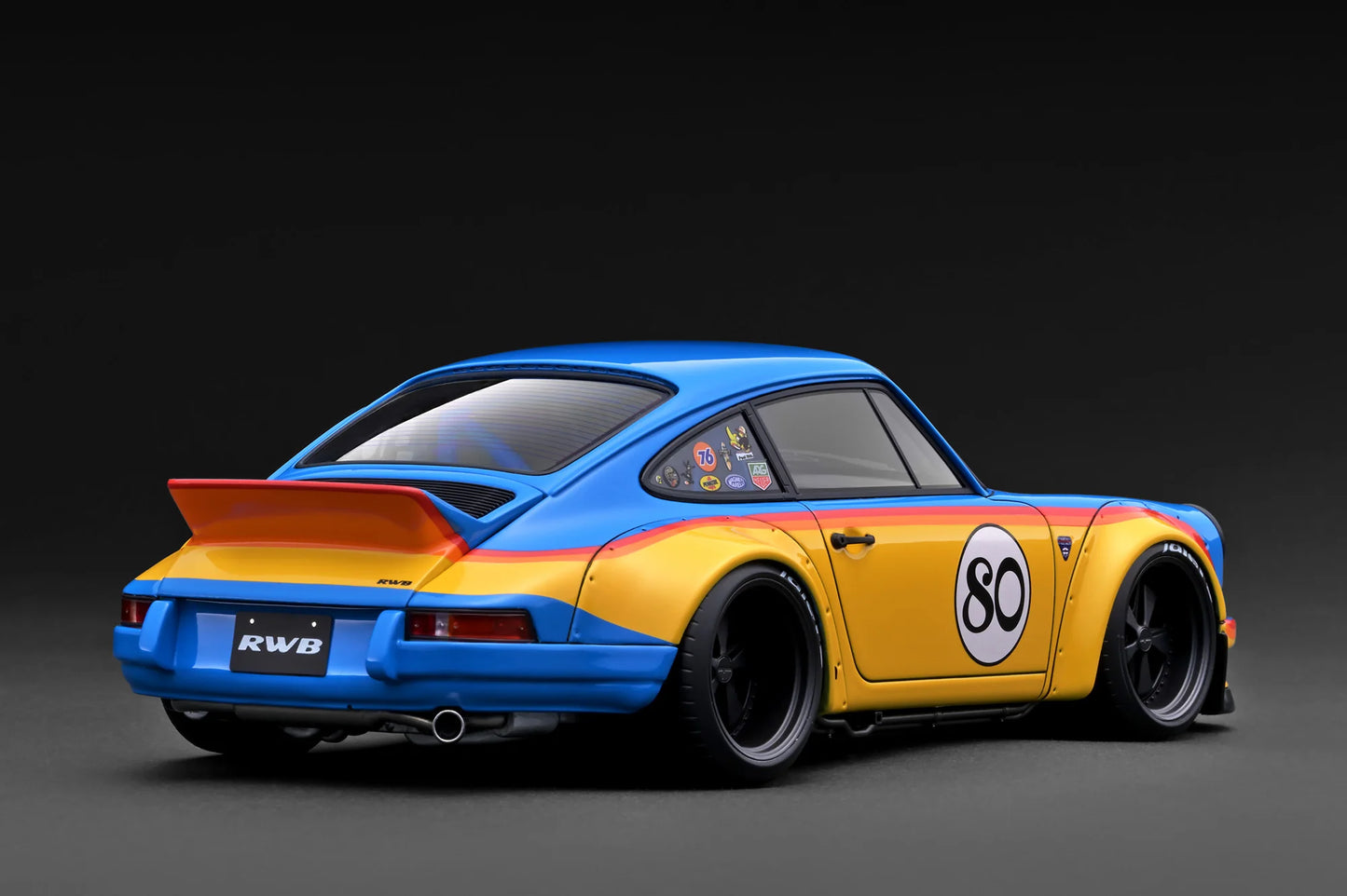 IG3877 Porsche RWB Backdate (Yellow/Blue) 1/18 Ignition Model PRE-ORDER