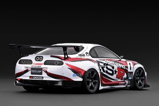 IG3884 Toyota Supra RZ (JZA80) White/RS★R Livery 1/18 Ignition Model (End of Sept Arrival)