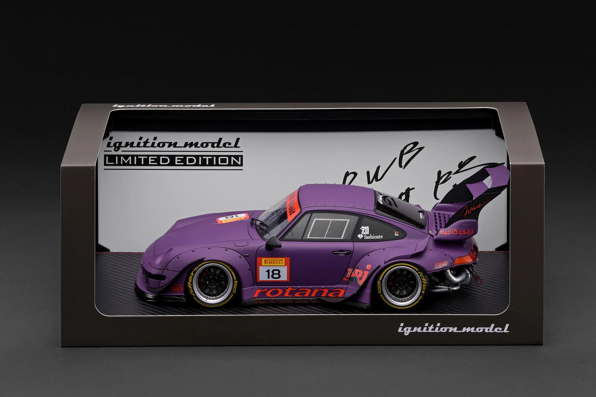 IG4042 Porsche RWB 993 Matte Purple w/Mr. Nakai - 1/18 Ignition Model (End of Sept Arrival)