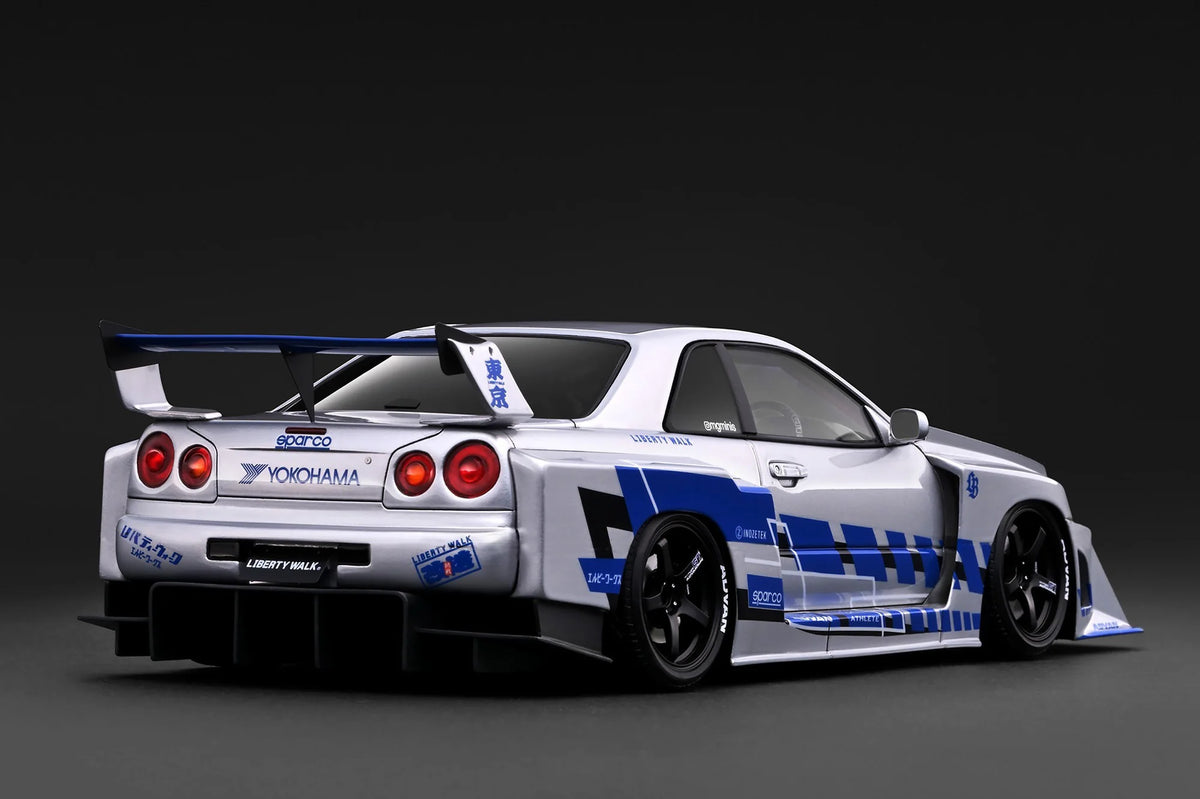 IG4136 Nissan LB-ER34 Super Silhouette Skyline GT-R (Silver) 1/18 Ignition Model - (PRE-ORDER)