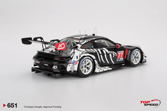 TopSpeed 1/18 Porsche 911 GT3 R #77 AO Racing 2025 IMSA Petit Le Mans