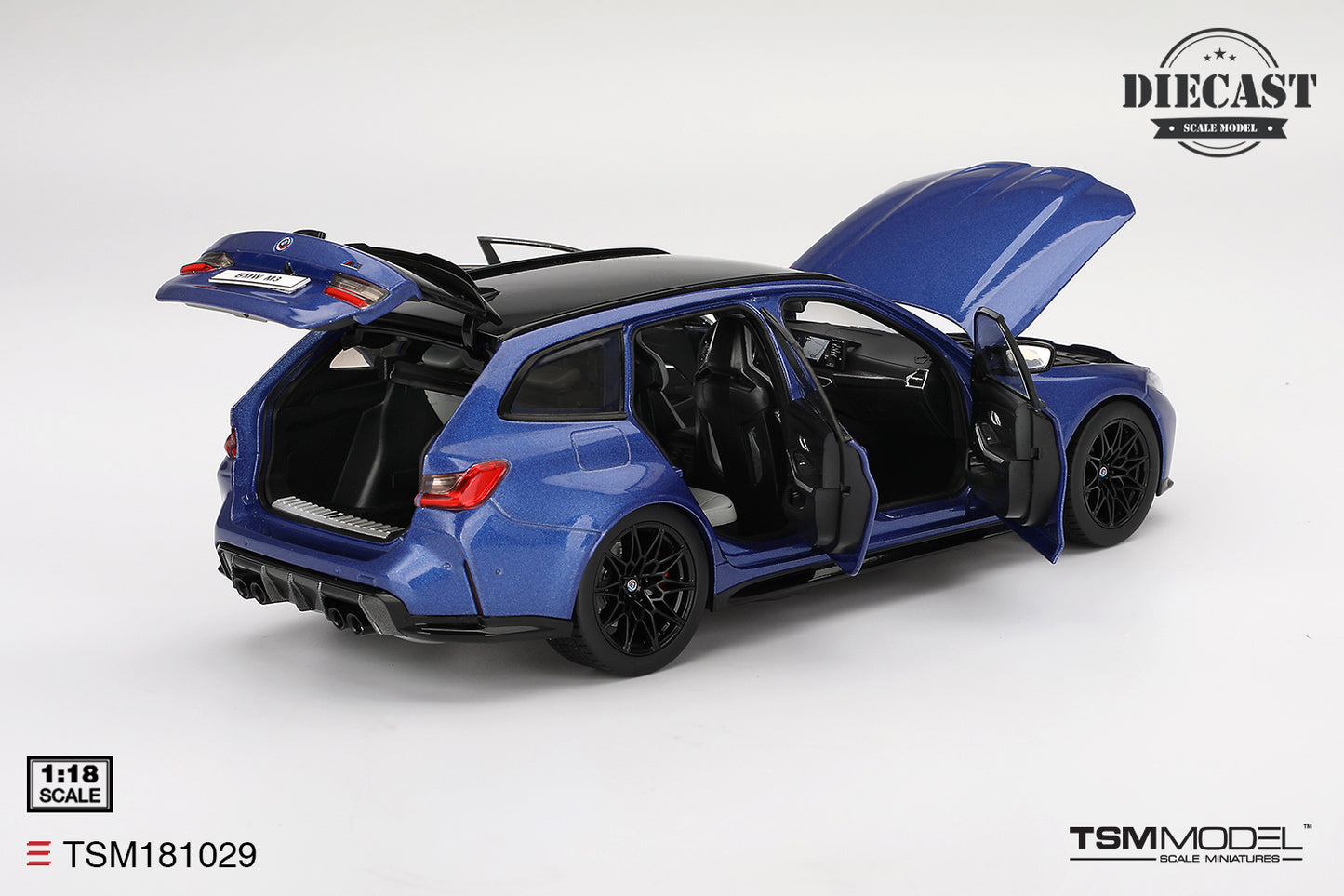 TSM Model 1/18 BMW M3 Competition Touring (Portimao Blue Met.)