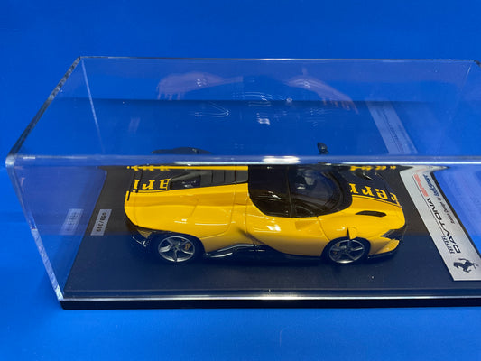 Looksmart 1/43 Ferrari Daytona SP3 Closed Roof (Giallo Modena/Shiny Carbon) Tailor Made Monterey 2025