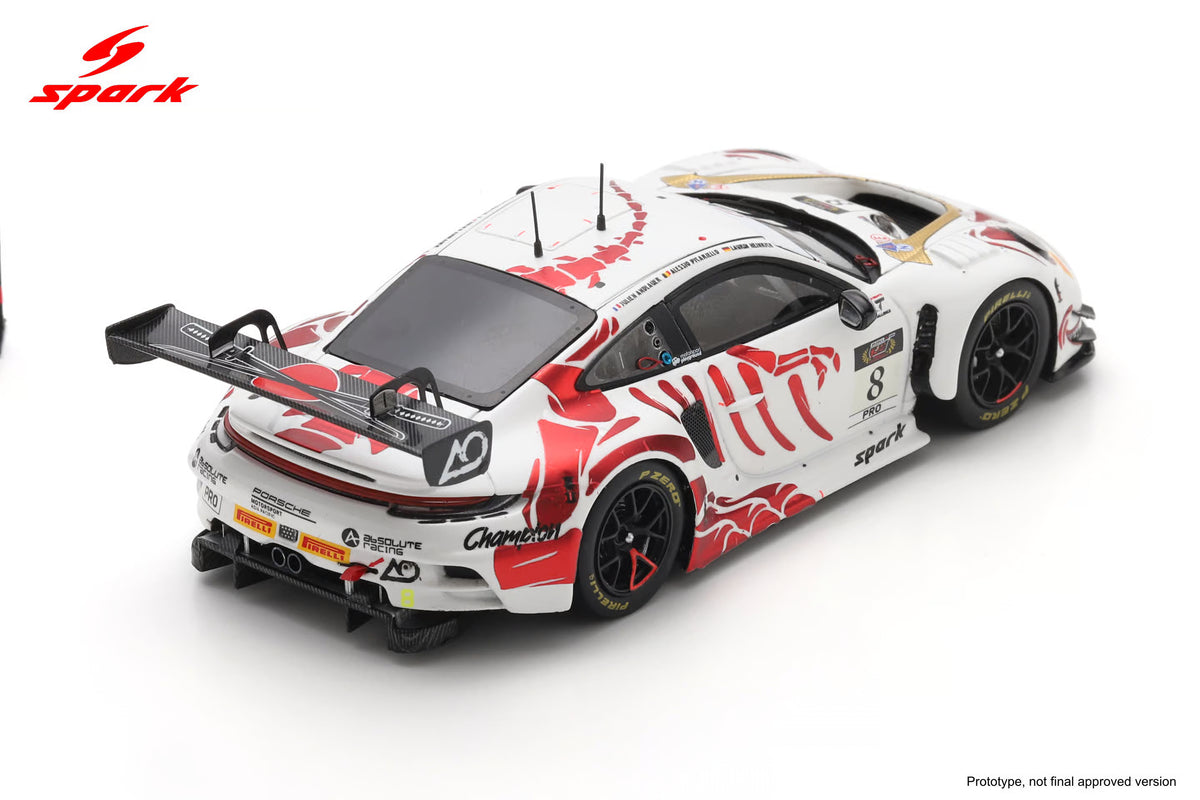 Spark 1/43 Porsche 911 GT3 R No.8 AO Racing Winner Suzuka 1000km (PRE-ORDER)