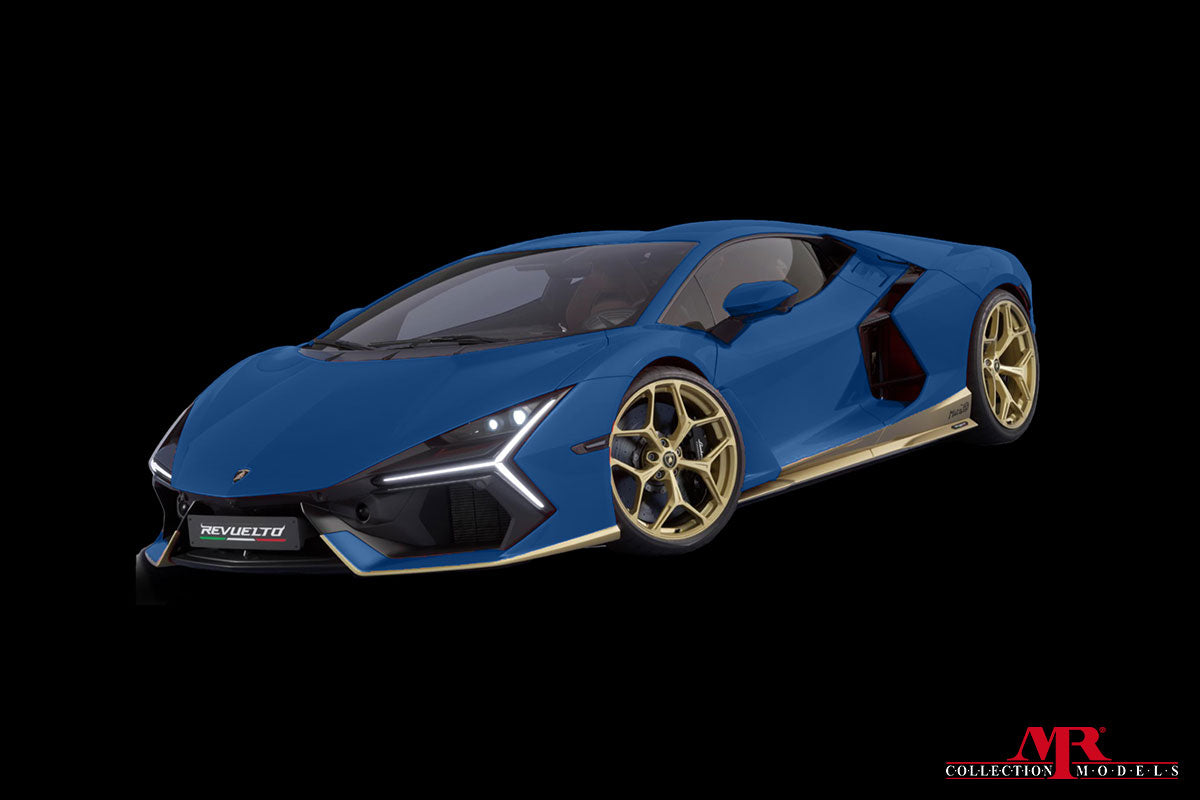 MR Collection 1/18 Lamborghini Revuelto 'Miura 60 Homage' (Blu Tahiti/Gold) PRE-ORDER