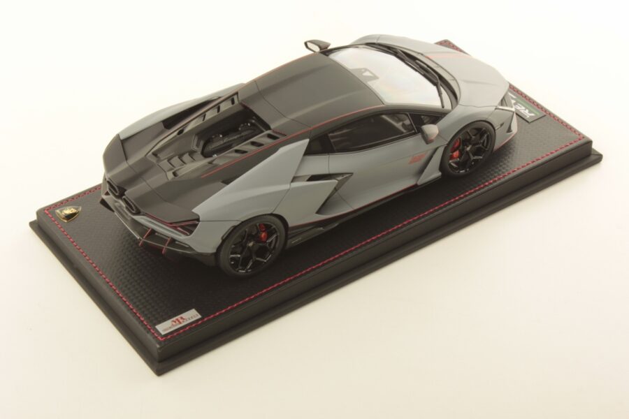 MR Collection 1/18 Lamborghini Revuelto NA63 (Grigio Acheso w/Livery Arancio Xanto)