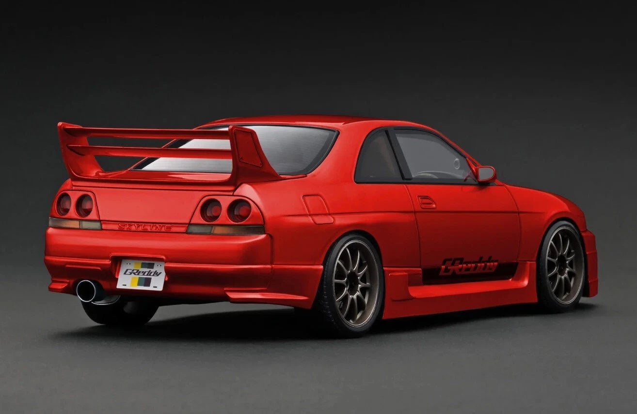 IG3132 GReddy Nissan Skyline GT-R (BCNR33) Red Metallic 1/18 Ignition Model