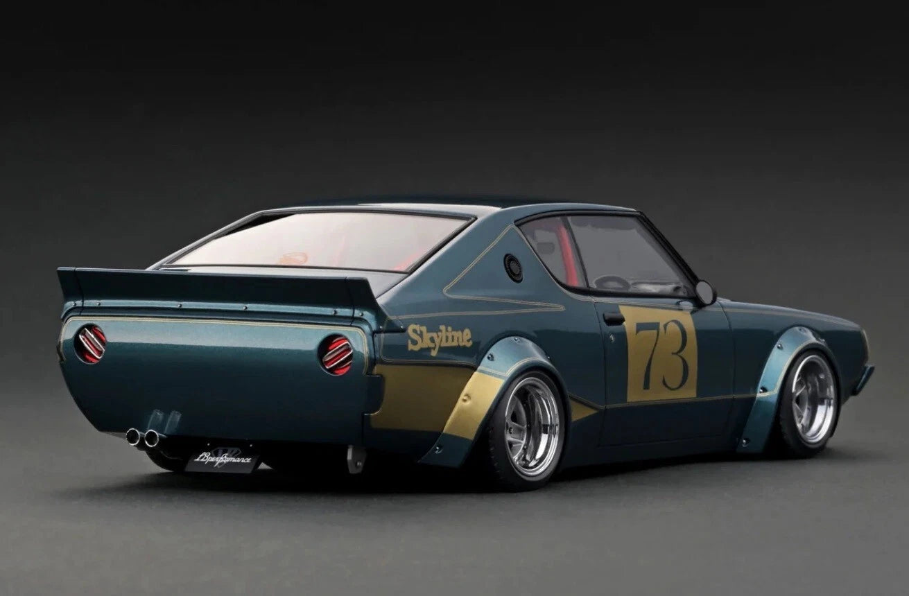 IG3216 LB-WORKS Kenmeri 2Dr Blue Green Metallic 1/18 Ignition Model