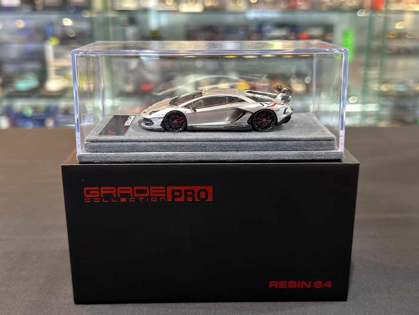 GRADE PRO 1/64 Novitec Lamborghini Aventador SVJ (Silver)