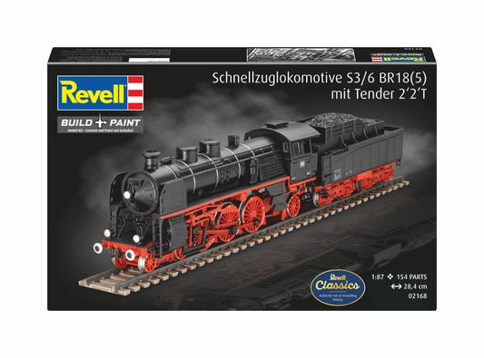 Revell 1/87 Express locomotive S3/6 BR18(5) w/Tender 2'2'T