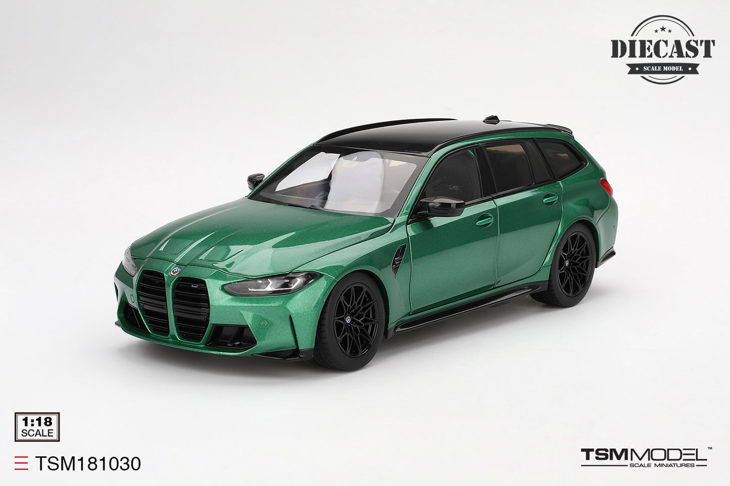 TSM Model 1/18 BMW M3 Competition Touring (Isle of Man Green Met.)