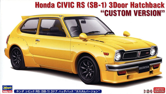 Hasegawa 1/24 Honda Civic RS (SB-1) 3 Door Custom Ver.