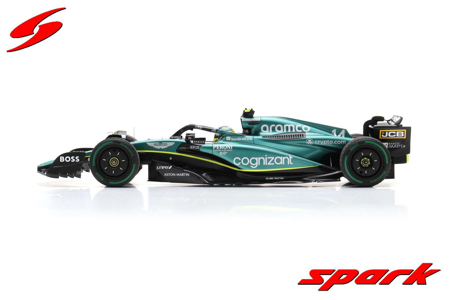 Spark 1/12 Aston Martin AMR23 No.14 F1 2nd Monaco GP 2023 (Fernando Alonso)