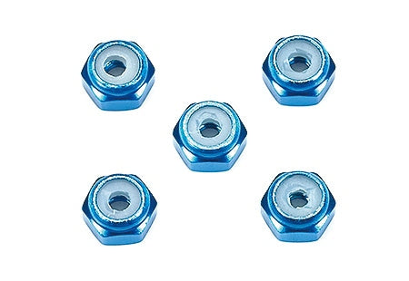 Tamiya MINI 4WD 2mm Alum. Lock Nut Blue