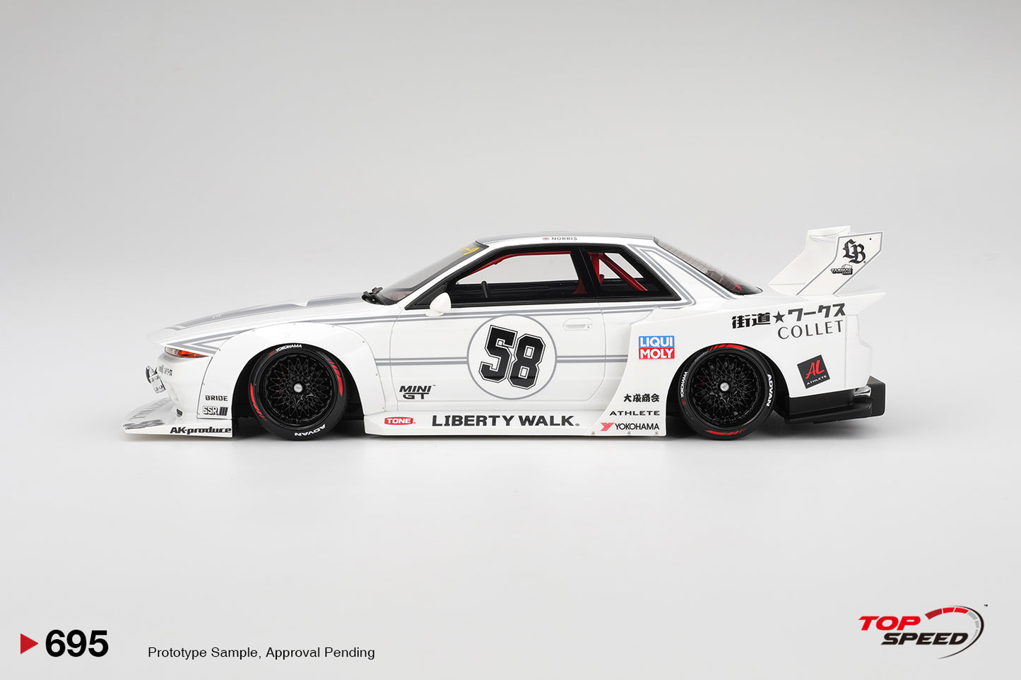 TopSpeed 1/18 LBWK Nissan GT-R (R32) 2025 - Lando Norris (PRE-ORDER) Kaido Works TAS 2025