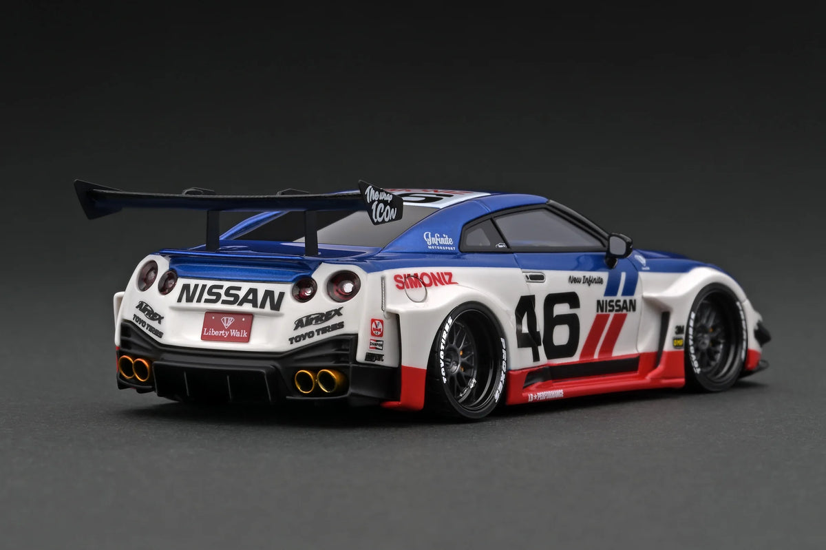 IG2549 LB-Silhouette WORKS GT Nissan Skyline GT-R (R35) 35GT-RR (White/Blue/Red) 1/43 Ignition Model
