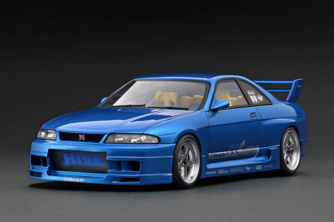 IG3128 Nissan GReddy GT-R (BCNR33) Blue Metallic 1/18 Ignition Model ...