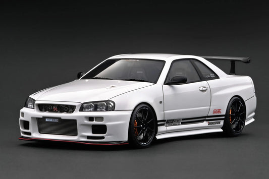 IG3642 TOP SECRET Nissan Skyline 34GT-R (BNR34) White 1/18 Ignition Model