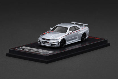IG3840 Nissan Skyline GT-R R34 Z-Tune (Silver) 1/64 Ignition Model