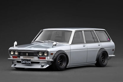 IG3860 Datsun Bluebird Wagon (510) Silver 1/18 Ignition Model