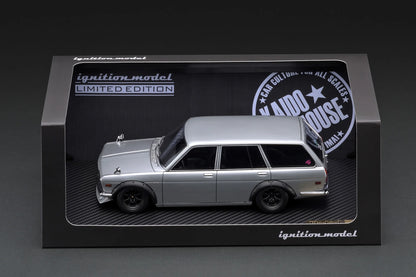 IG3860 Datsun Bluebird Wagon (510) Silver 1/18 Ignition Model