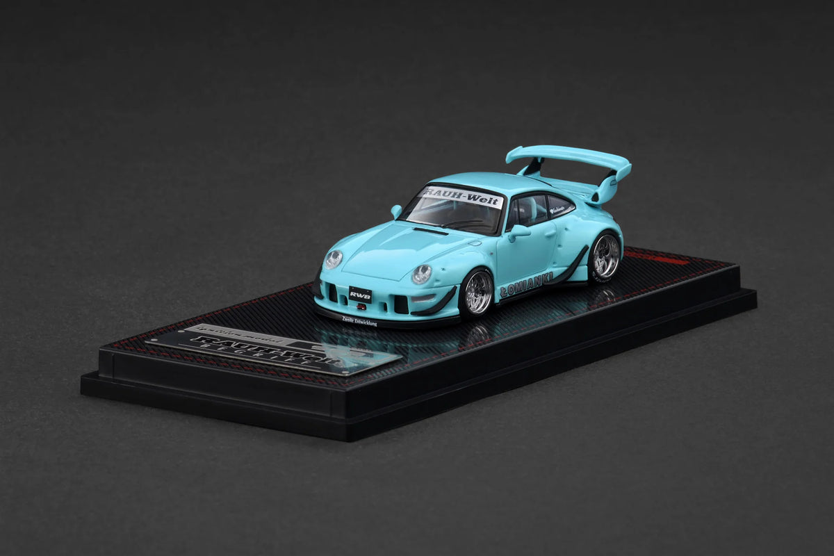 IG3872 Porsche RWB 993 Blue Green 1/64 Ignition Model