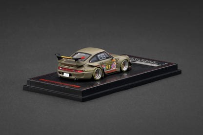 IG3873 Porsche RWB 993 Matte Green 1/64 Ignition Model