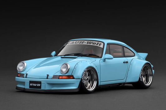 IG3878 Porsche RWB Backdate Light Blue 1/18 Ignition Model