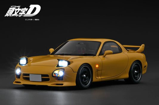 IG3940 INITIAL D Mazda RX-7 Mazda Speed A-spec (FD3S) Yellow - Sound/LED Ver. 1/18 Ignition Model