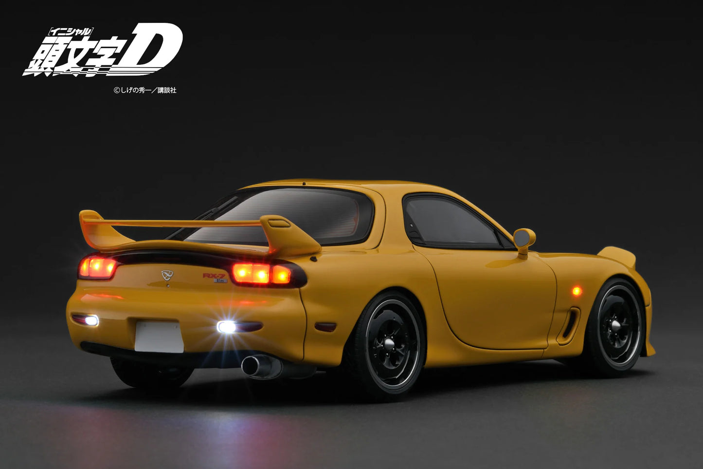 IG3940 INITIAL D Mazda RX-7 Mazda Speed A-spec (FD3S) Yellow - Sound/LED Ver. 1/18 Ignition Model