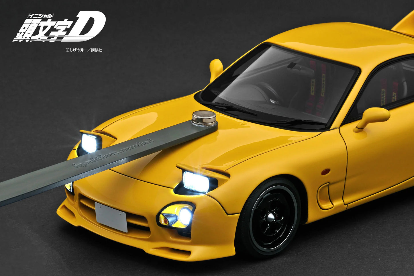 IG3940 INITIAL D Mazda RX-7 Mazda Speed A-spec (FD3S) Yellow - Sound/LED Ver. 1/18 Ignition Model