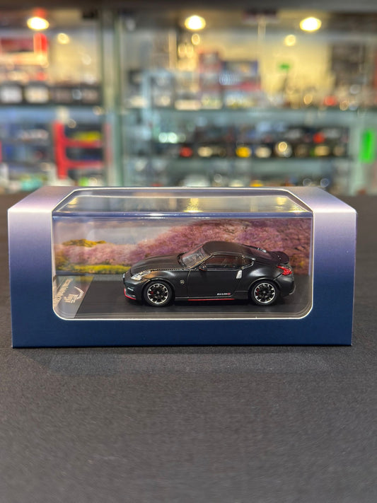 Fuji 1/64 Nissan Fairlady 370Z NISMO (Matte Black w/Carbon Hood)