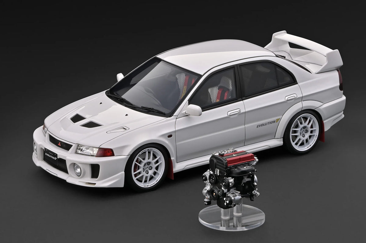 IG4018 Mitsubishi Lancer Evolution V (CP9A) White w/Engine 1/18 Ignition Model (PRE-ORDER)