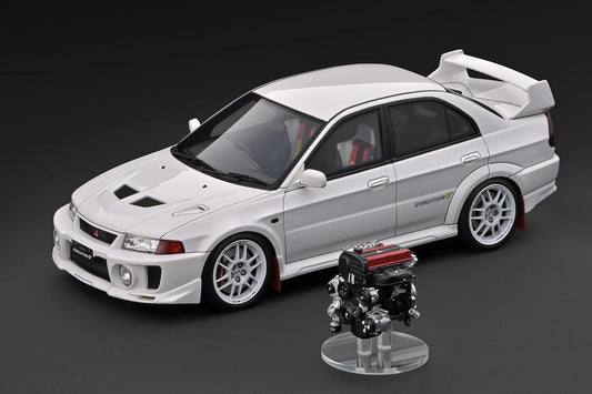 IG4018 Mitsubishi Lancer Evolution V (CP9A) White w/Engine 1/18 Ignition Model (PRE-ORDER)