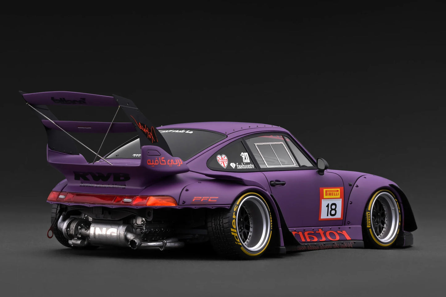 IG4042 Porsche RWB 993 Matte Purple w/Mr. Nakai - 1/18 Ignition Model