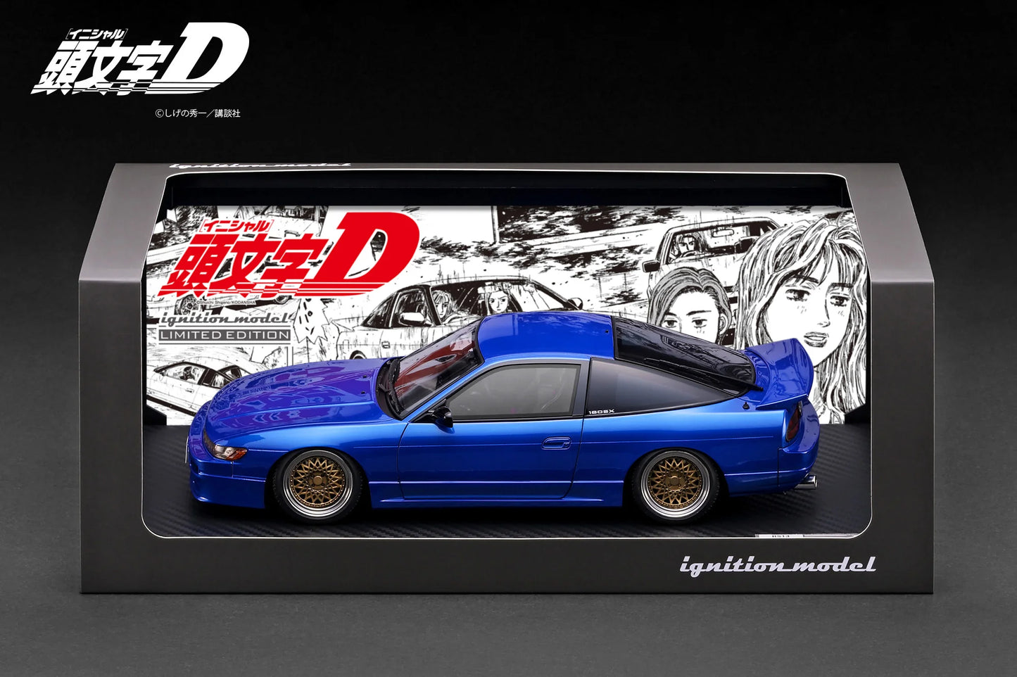 IG4069 INITIAL D Nissan Sileighty S13 (Blue) Mako Sato/Sayuki 1/18 Ignition Model (PRE-ORDER)