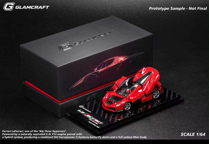 Glamcraft 1/64 Ferrari LaFerrari - Red (Fully Opening Diecast) PRE-ORDER