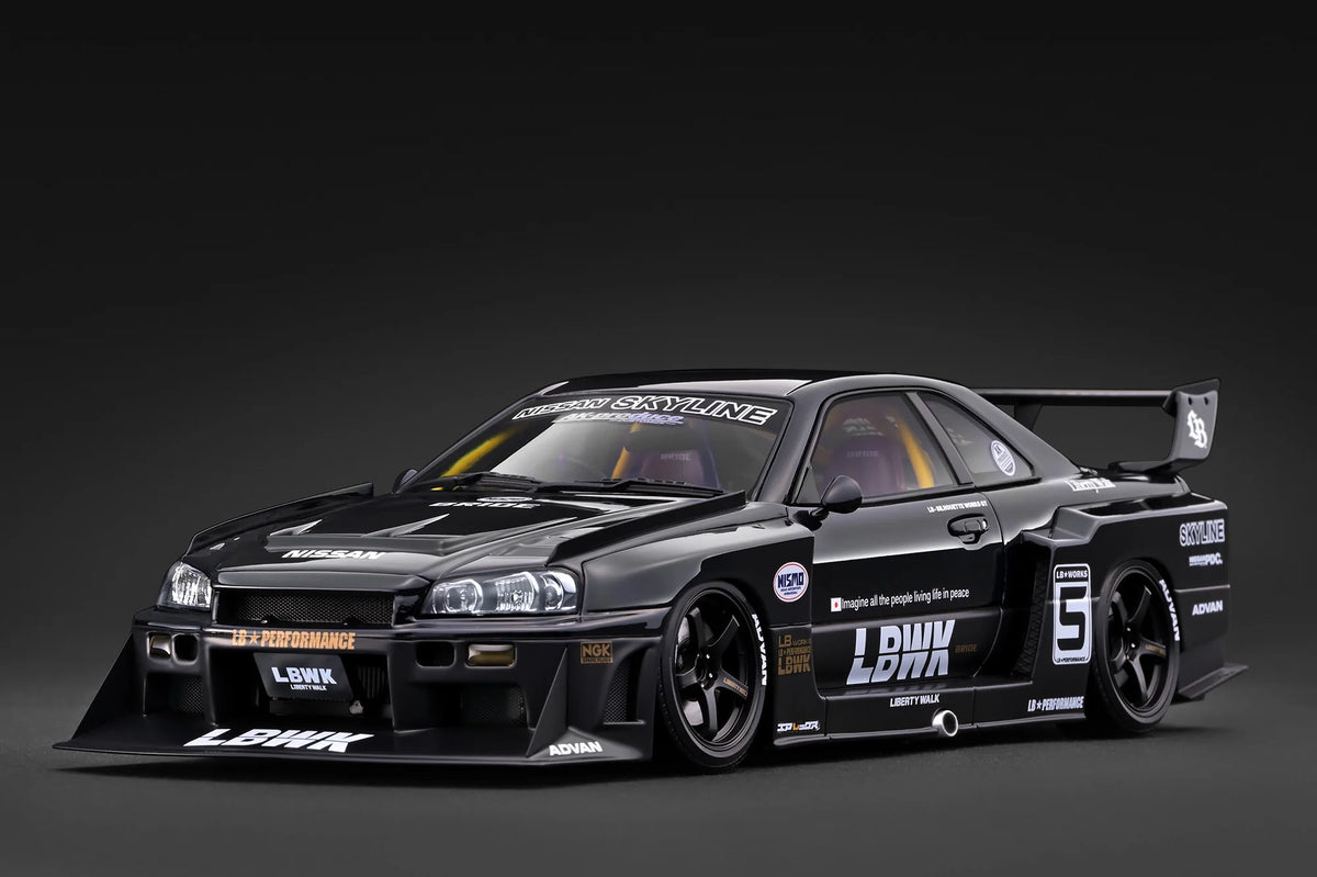 IG4135 Nissan LB-ER34 Super Silhouette Skyline GT-R (Black) 1/18 Ignition Model (PRE-ORDER)