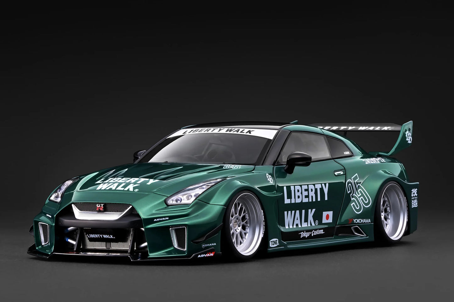 IG4140 LB-Silhouette WORKS GT Nissan 35GT-RR Green Metallic 1/18 Ignition Model (PRE-ORDER)