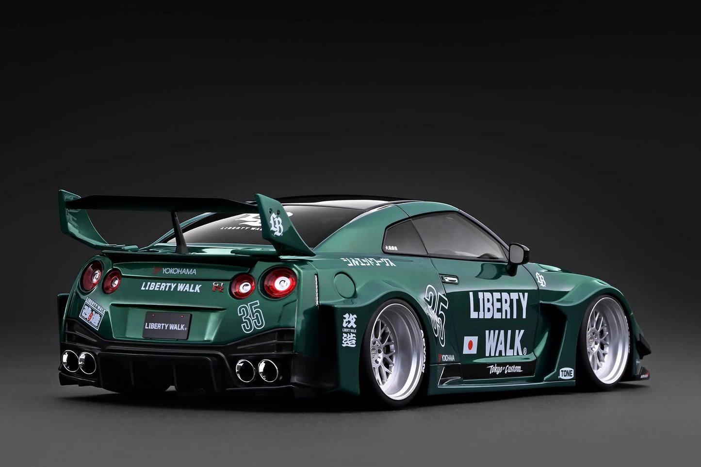 IG4140 LB-Silhouette WORKS GT Nissan 35GT-RR Green Metallic 1/18 Ignition Model (PRE-ORDER)