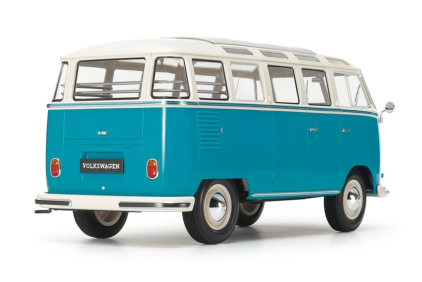Tamiya 1/24 Volkswagen Type 2 (T1) Blue/White - CLIC LOC Model Kit (NO PAINT/NO GLUE) - Nov Arrival
