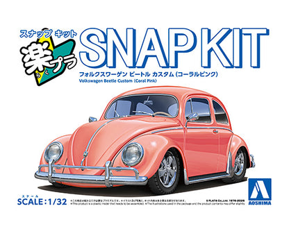 Aoshima SNAP KIT 1/32 Volkswagen Beetle Custom (Coral Pink)
