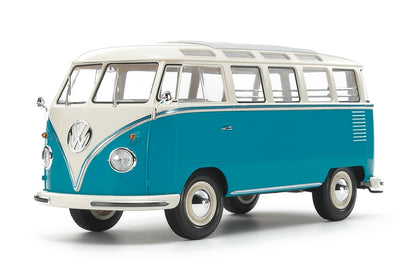 Tamiya 1/24 Volkswagen Type 2 (T1) Blue/White - CLIC LOC Model Kit (NO PAINT/NO GLUE) - Nov Arrival