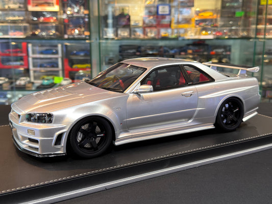 IVY 1/12 Nissan Skyline GT-R R34 Customized Edition (Silver) w/Acrylic Case