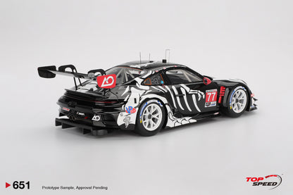 TopSpeed 1/18 Porsche 911 GT3 R #77 AO Racing 2025 IMSA Petit Le Mans