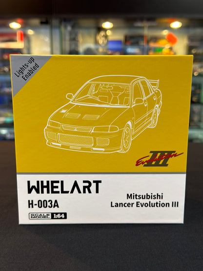 WHELART 1/64 Mitsubishi Lancer Evolution III (Yellow) Light Up Model