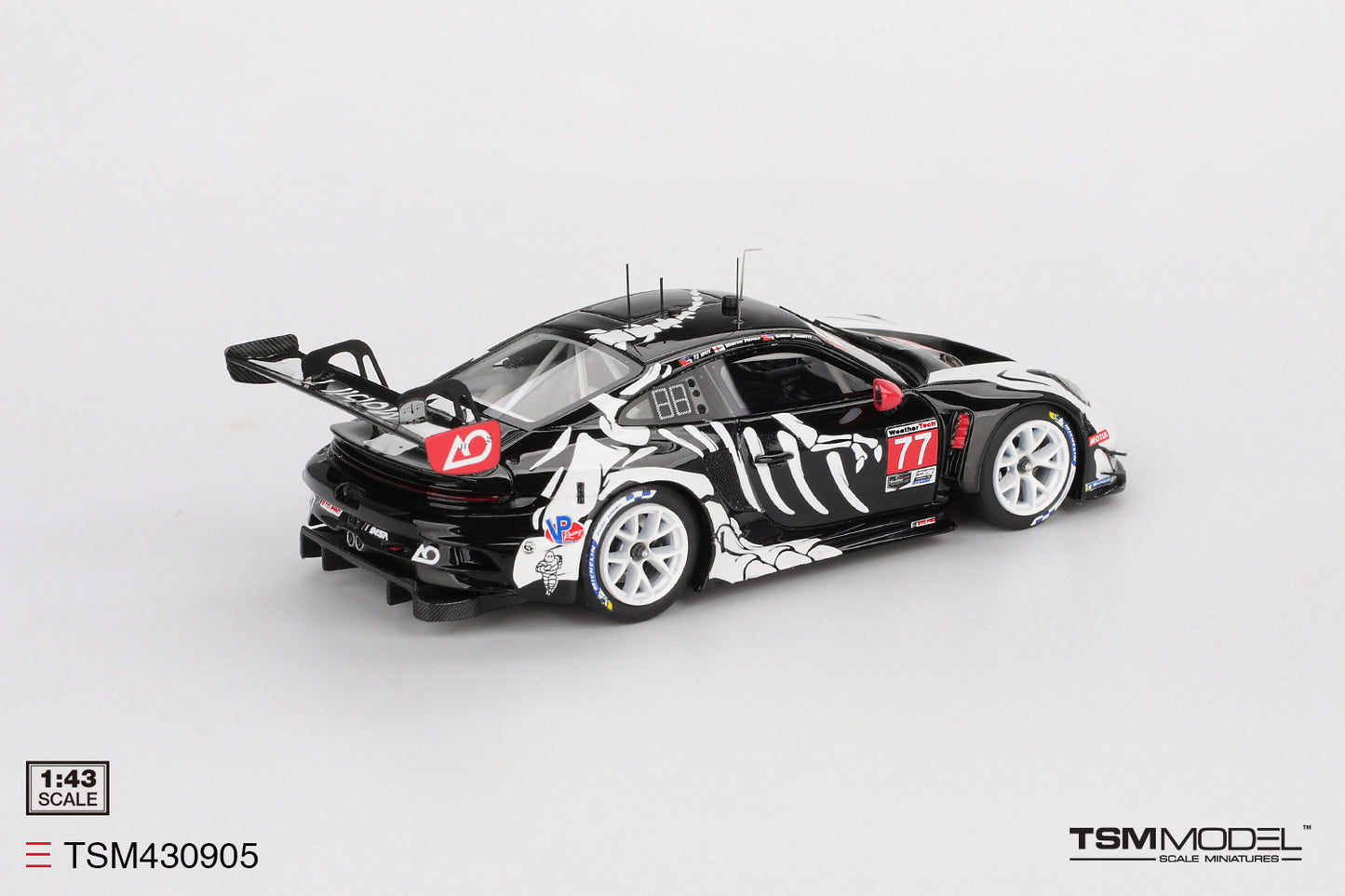 TSM 1/43 Porsche 911 GT3 R #77 AO Racing 2025 IMSA Petit Le Mans